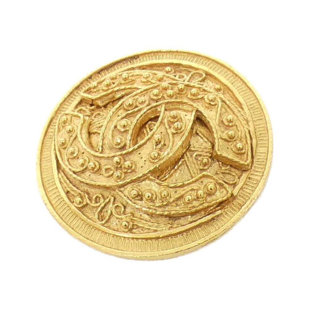 CHANEL Authentic Gold Brooch